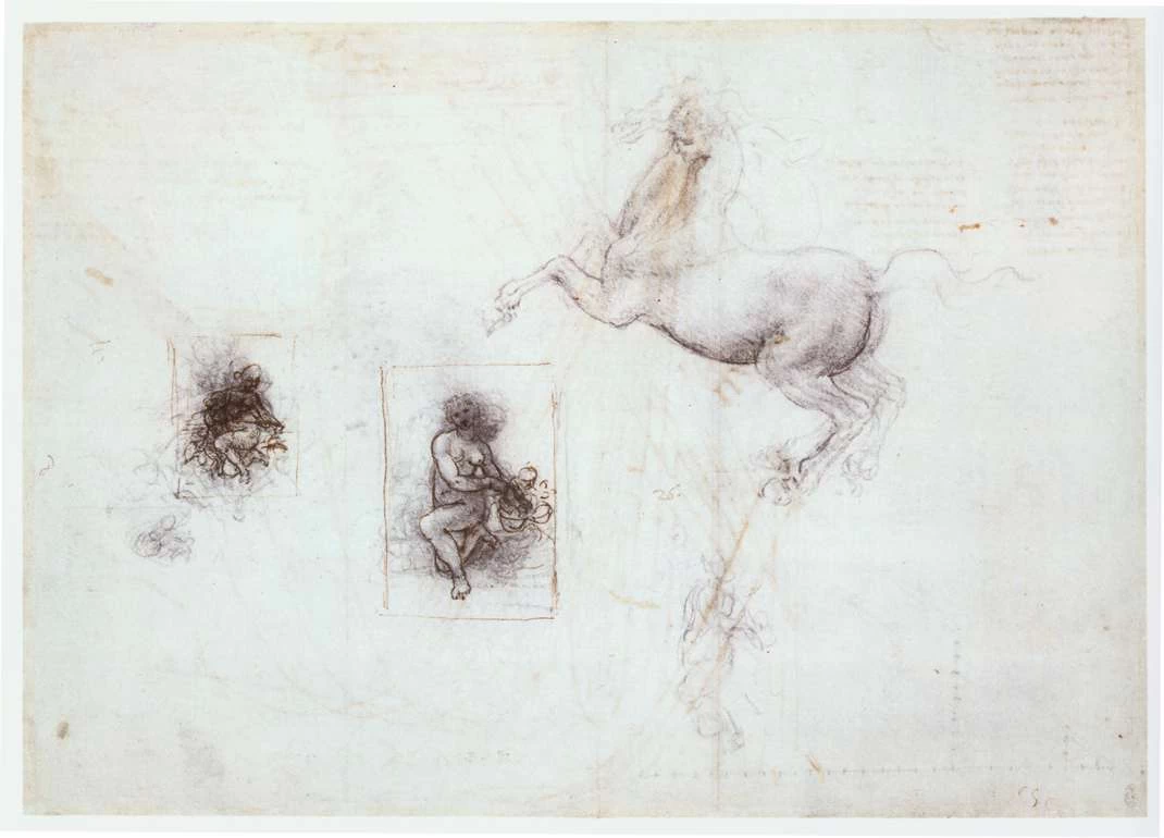 210-Studies of Leda and a horse